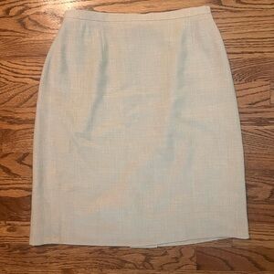 Vintage Giorgio Armani Gray High Waist Pencil Skirt Wool Linen Blend